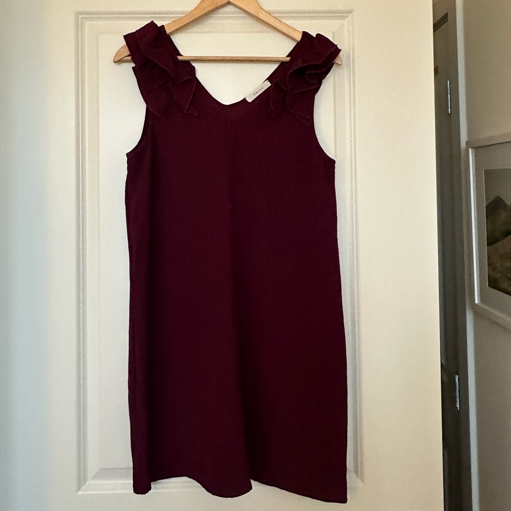 Entro Magenta Ruffle Sleeve Dress - Size M